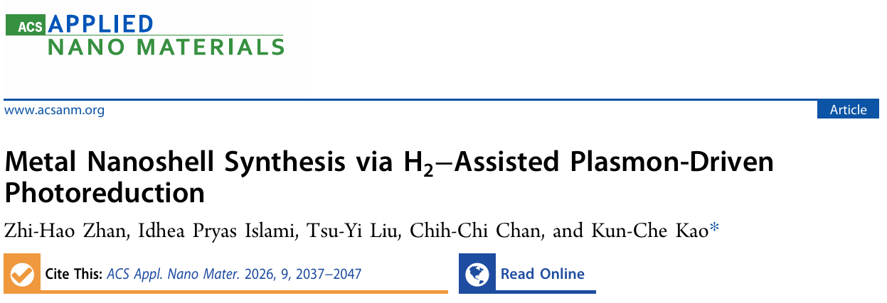 Link to Metal Nanoshell Synthesis via H2–Assisted Plasmon-Driven Photoreduction